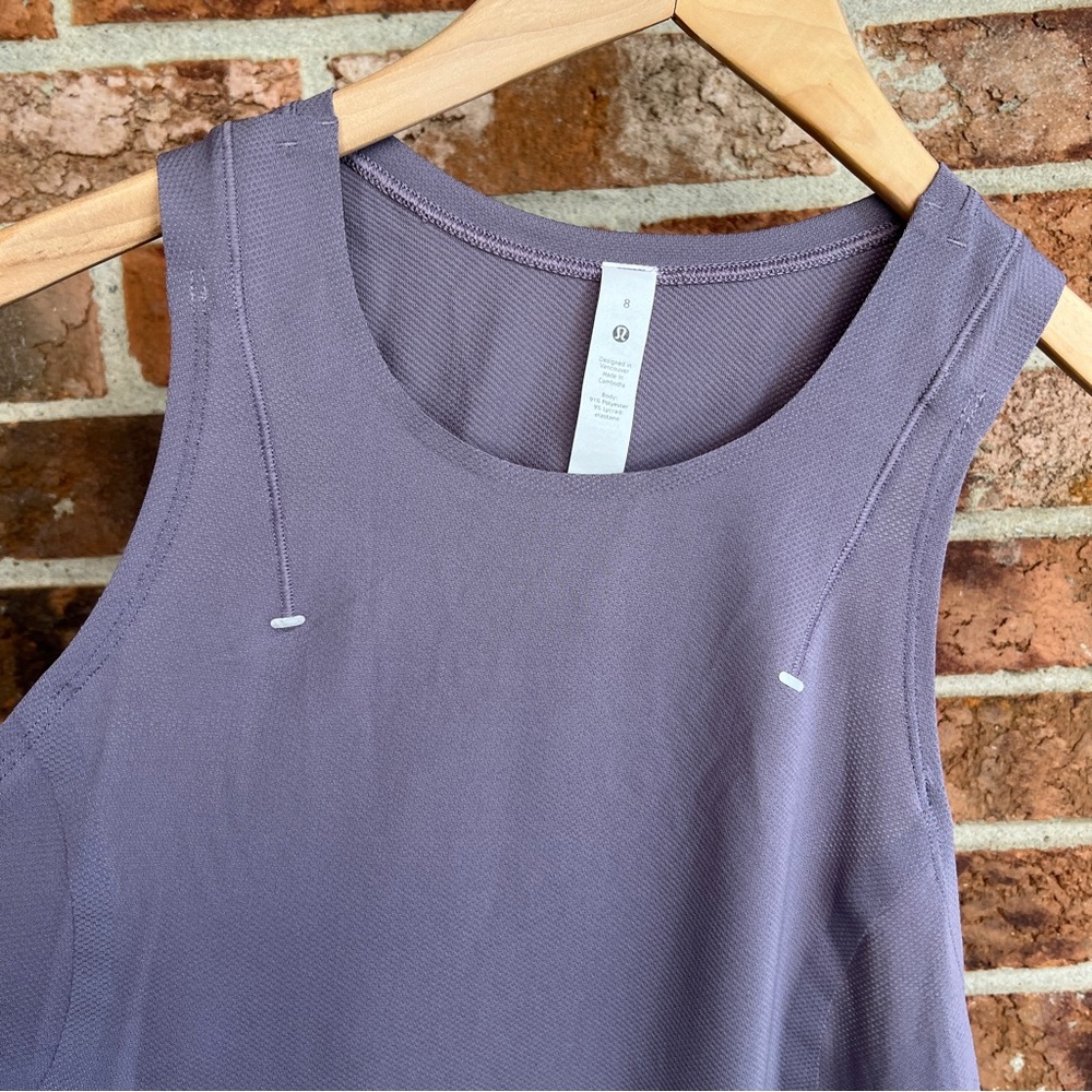 Lululemon ^ 2021 SeaWheeze Lightweight Run Kit Tank Top Dusky Lavender EUC 8 - Picture 11 of 14
